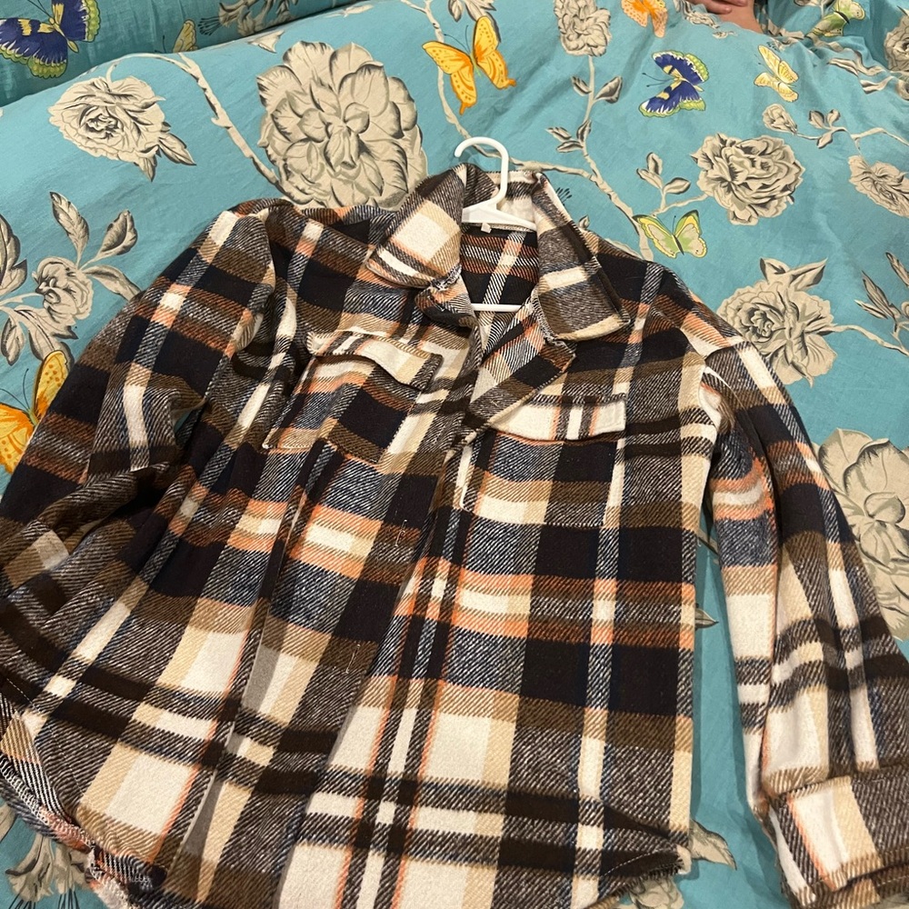 Plaid Button-Up Shirt